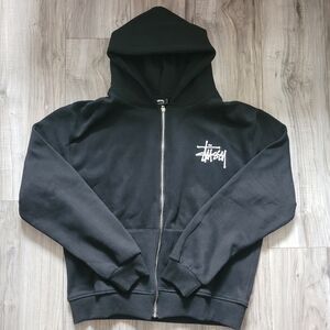 Stussy Black Zip Up Hoodie